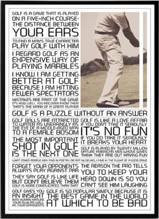golf plakat golfplakat gave til golfspiller golf gave inspiration alletidersgave
