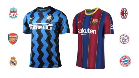fodboldtrøje klub fodbold barcelona trøje inter spillertrøje klubhold t-shirt fodlboldtrøje