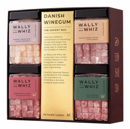 Wally og Whiz adventskalender til voksne vingummi adventskalender 2022 vegansk adventskalender 2022 pakkekalender vegansk