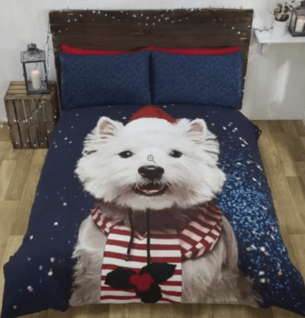 julesengetøj med hundemotiv julesengetøj til voksendyne sengetøj julepynt